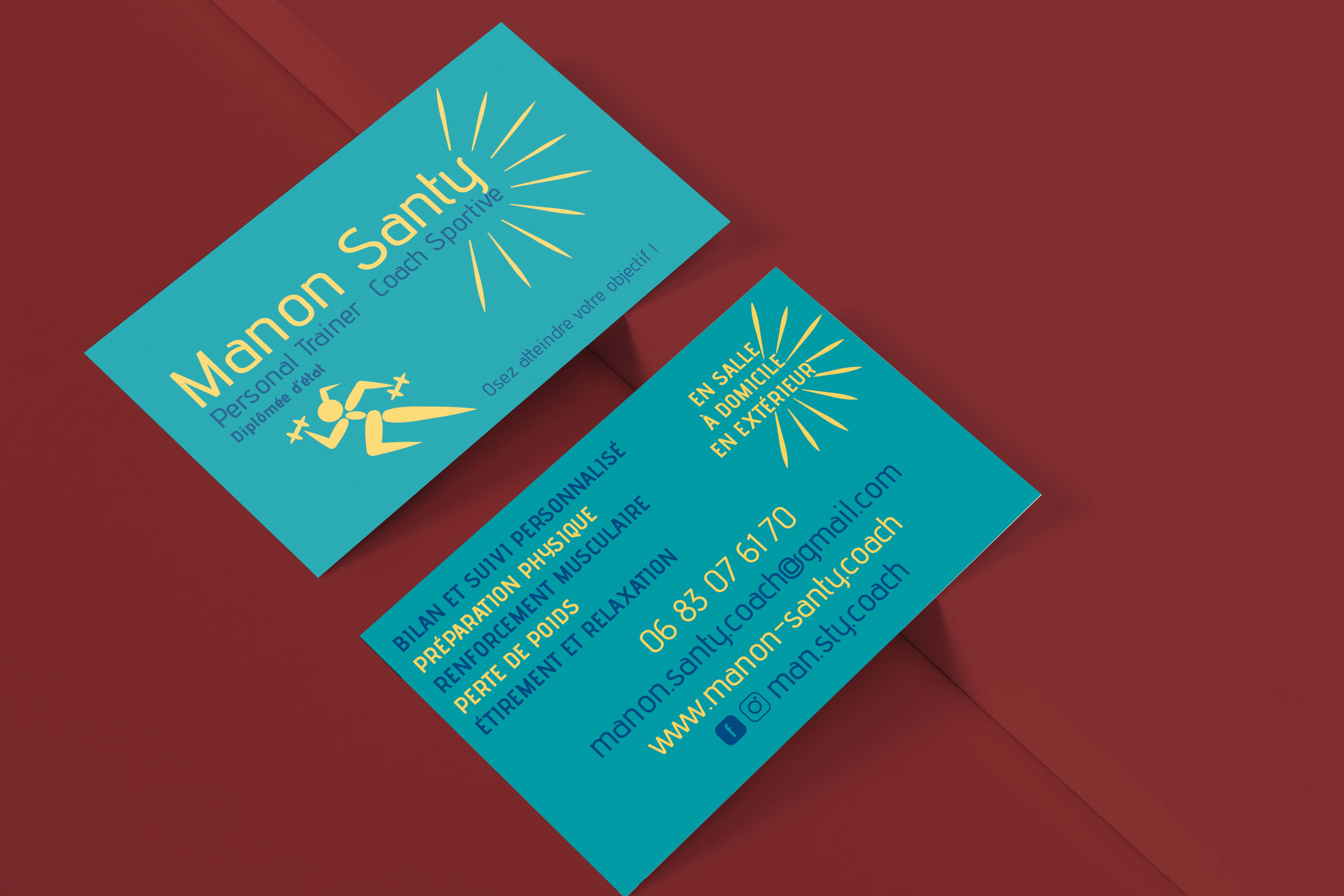 Mockup cartes de visites Manon Santy